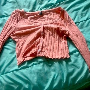 Pink Sweater Crop Top
